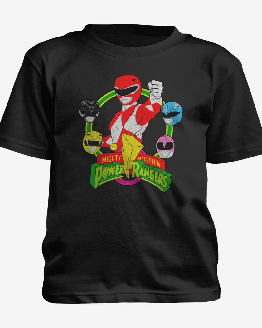 Polera de niño Negro de Power rangers 