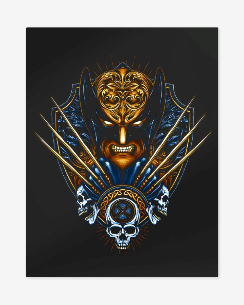 Print metalico Negro de Garras Inquebrantables