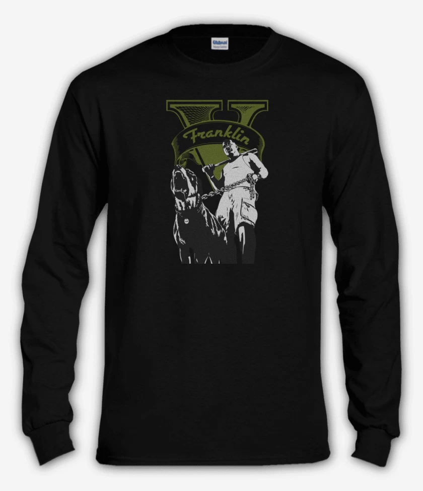Polera manga larga Negro de Franklin