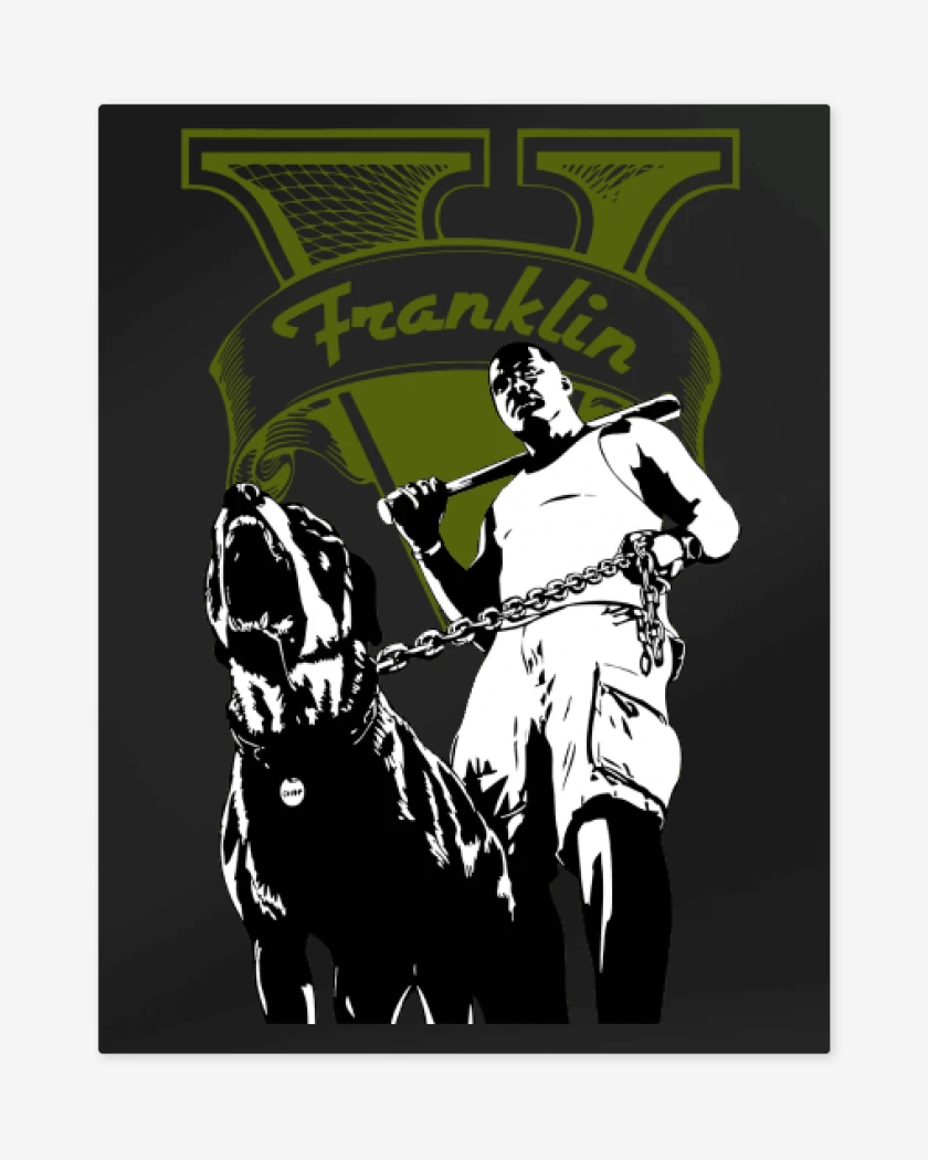 Print metalico Negro de Franklin