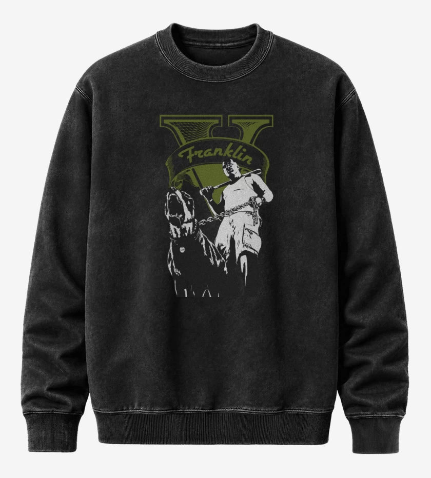 Poleron Polo Acid Wash Negro de Franklin