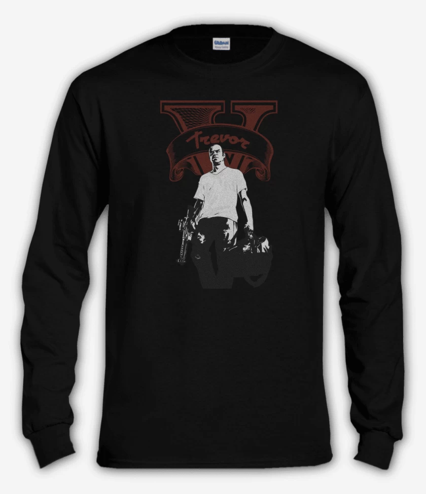 Polera manga larga Negro de Trevor