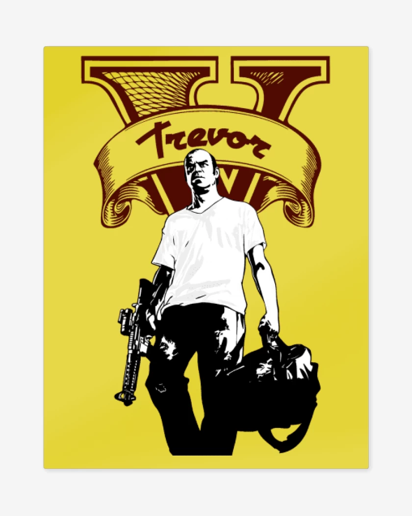 Print metalico Amarillo de Trevor