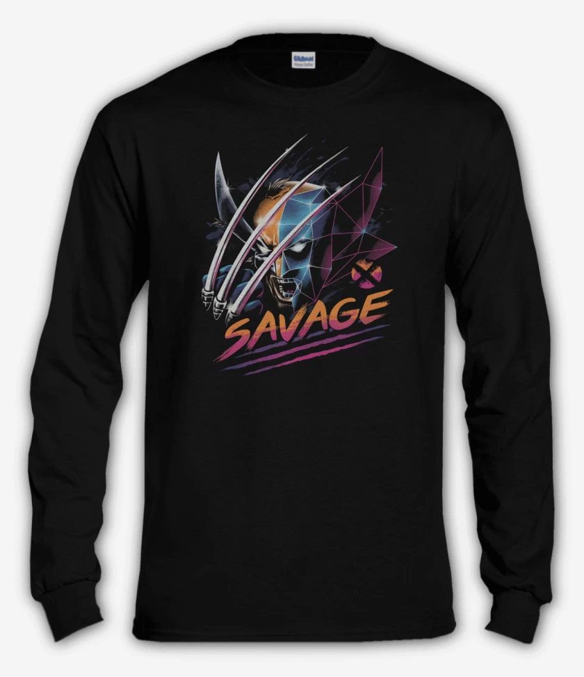 Polera manga larga Negro de Savage
