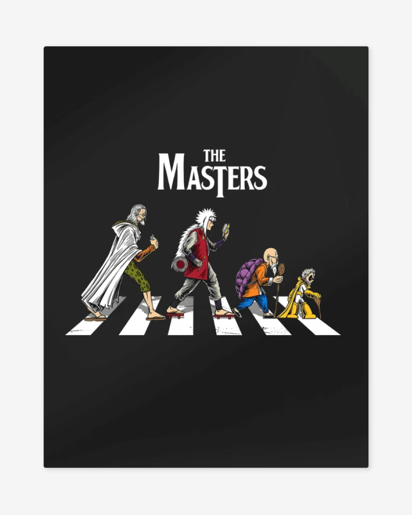 Print metalico Negro de The Masters Anime