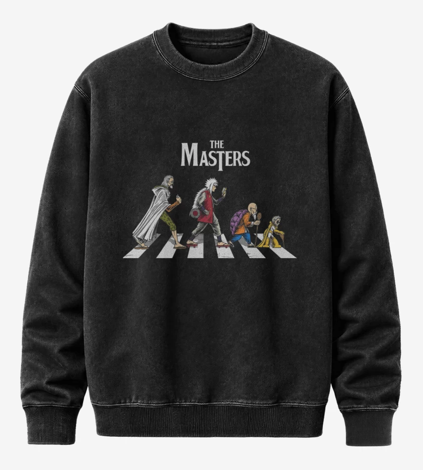 Poleron Polo Acid Wash Negro de The Masters Anime