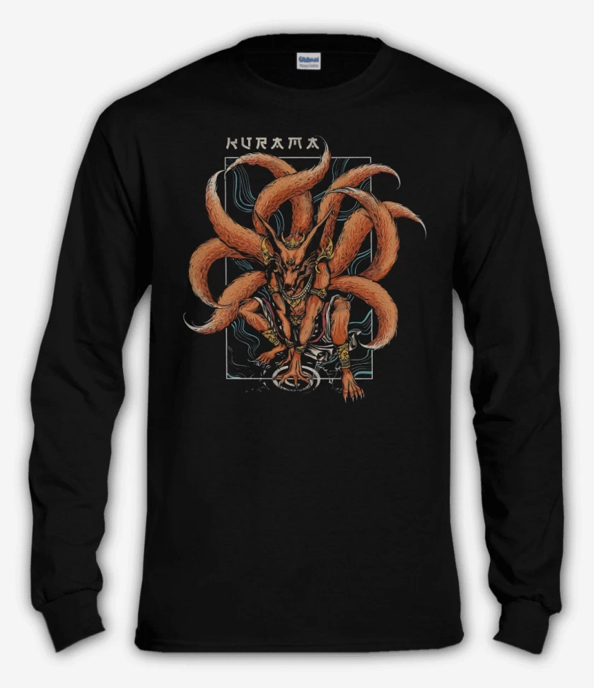 Polera manga larga Negro de Kurama