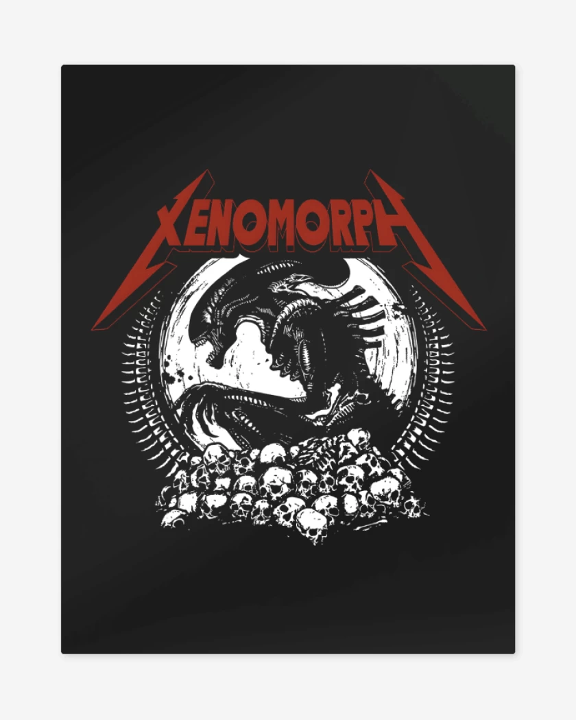 Print metalico Negro de Xenomorph