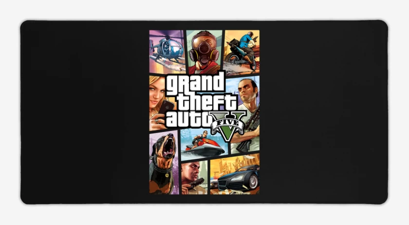 Mouse pad Gamer Negro de GTA V
