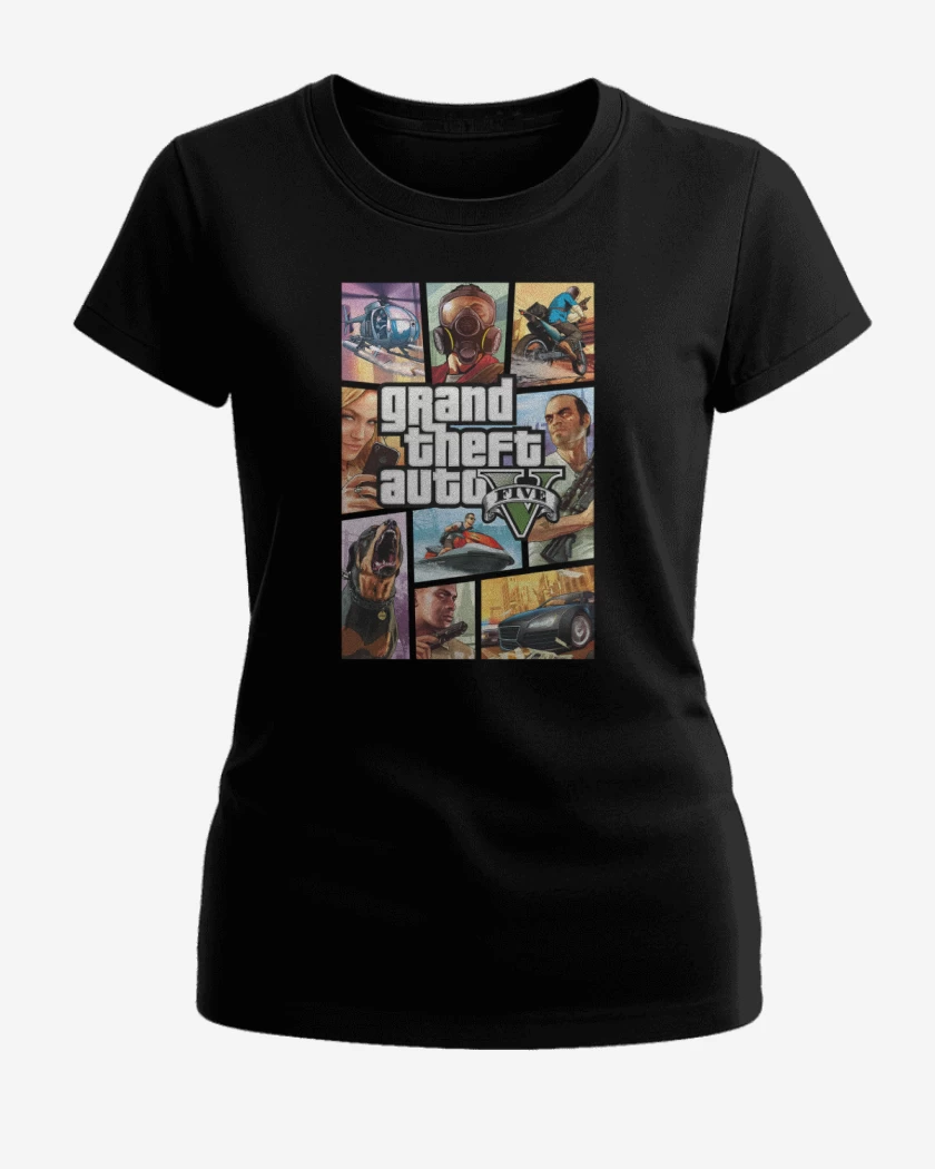 Polera de Mujer Negro de GTA V