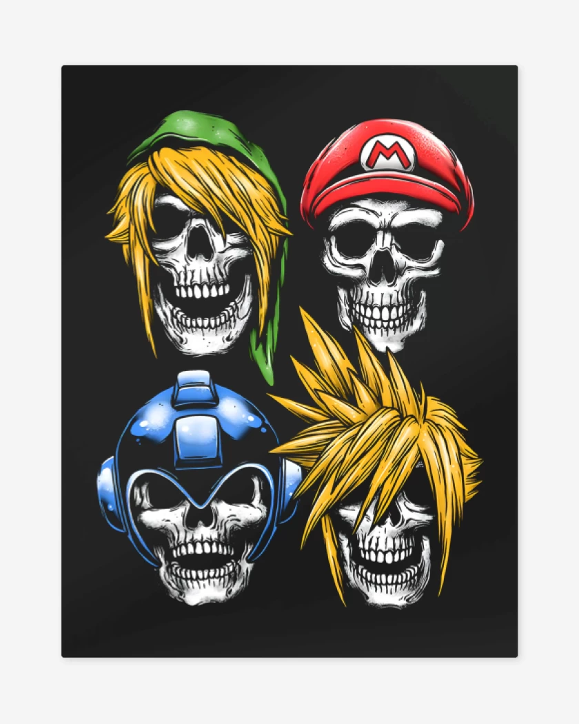 Print metalico Negro de Never Game Over 