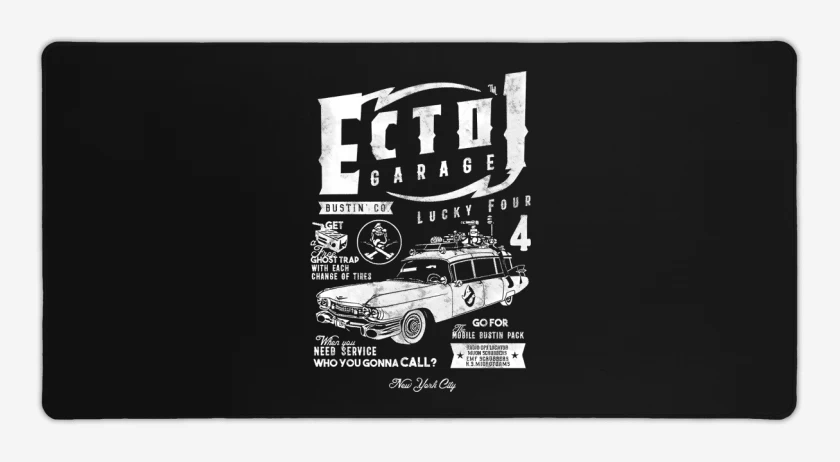 Mouse pad Gamer Negro de ECTO1 Garage
