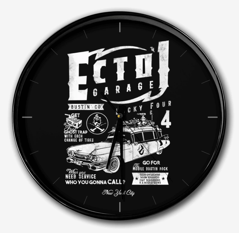 Reloj Negro de ECTO1 Garage