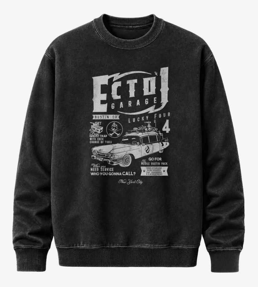 Poleron Polo Acid Wash Negro de ECTO1 Garage