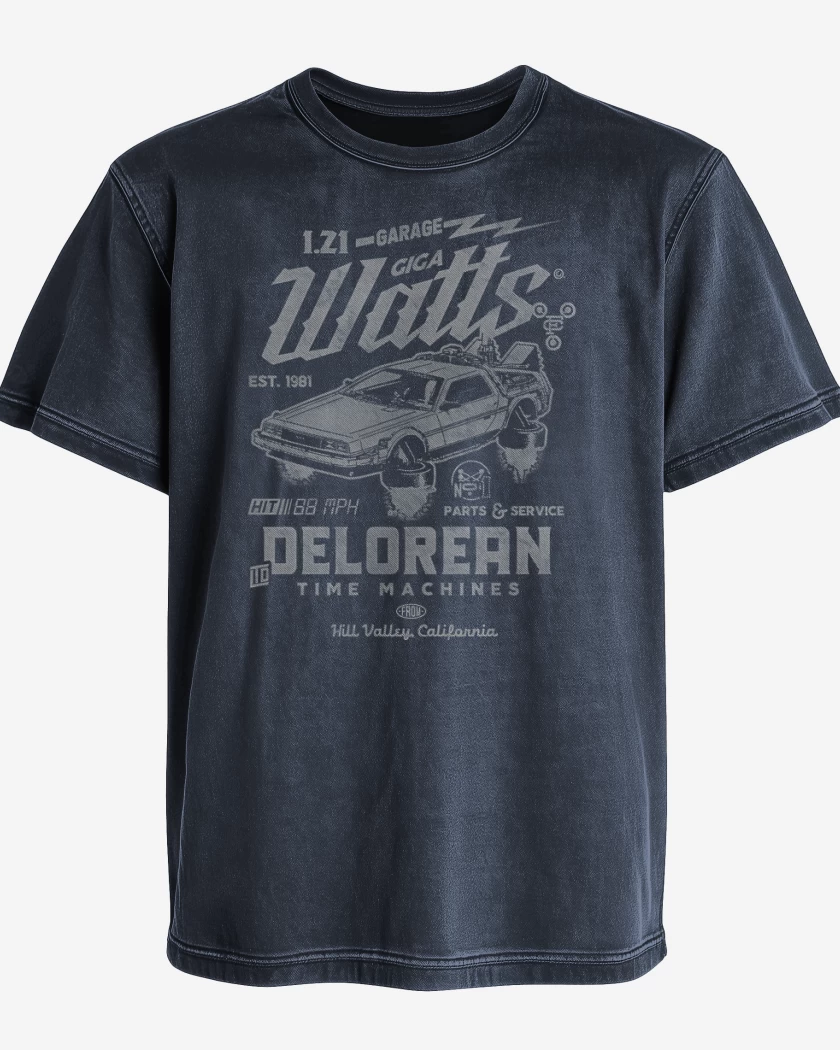 Polera desgastada Delorean Garaje