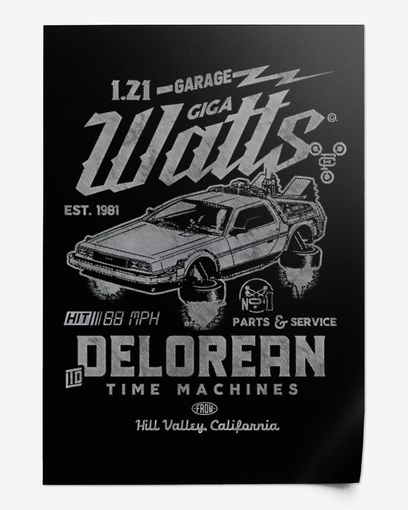 Print Delorean Garaje