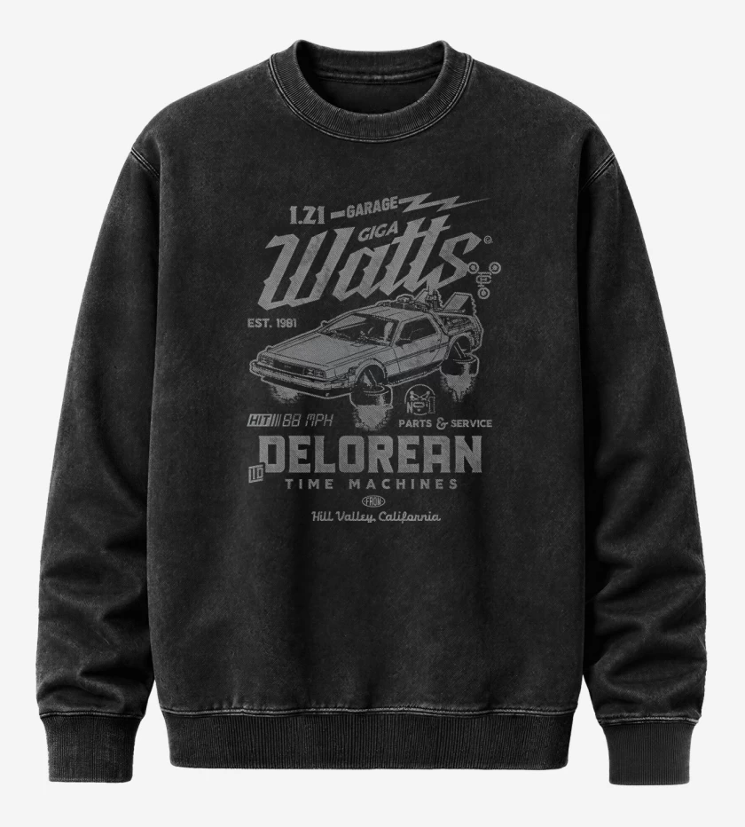 Poleron Polo Acid Wash Delorean Garaje