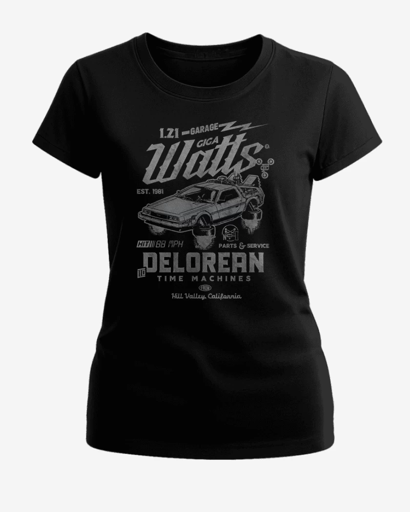 Polera de Mujer Negro de Delorean Garaje