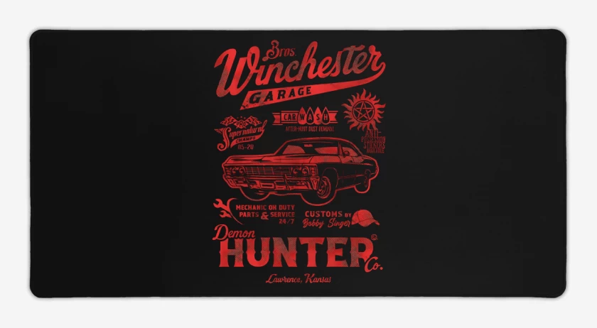 Mouse pad Gamer Negro de Demon Hunter Garage