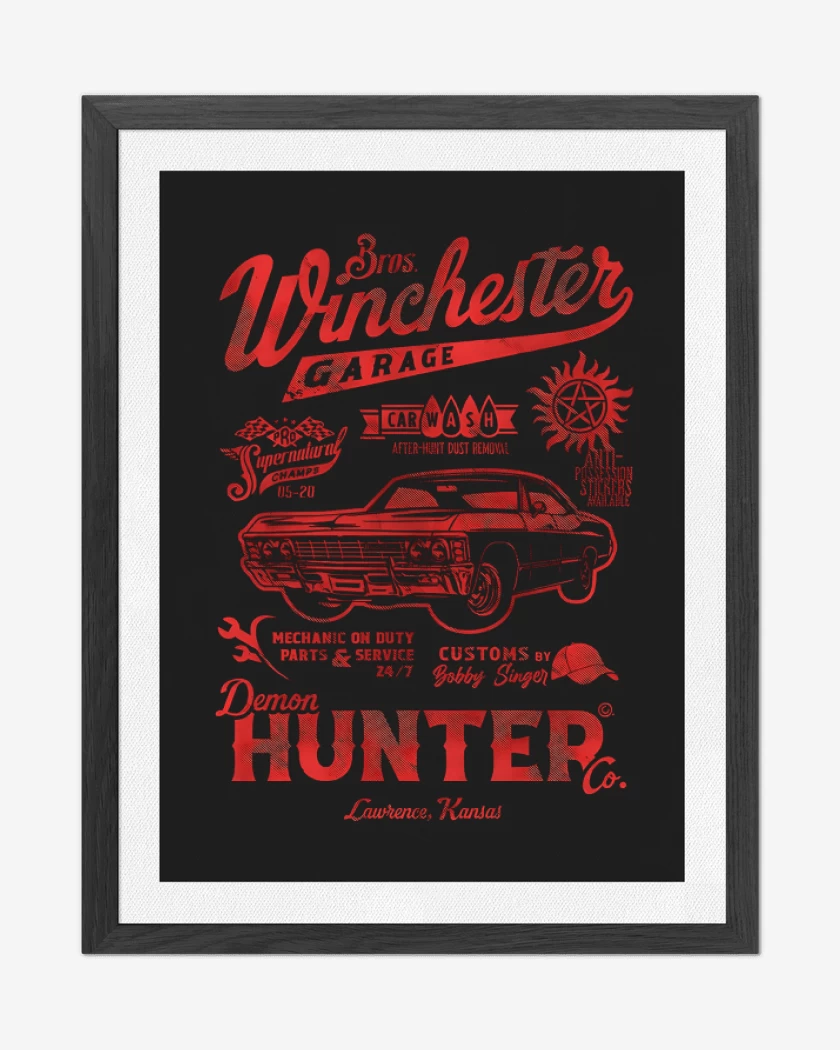 Cuadro decorativo Negro de Demon Hunter Garage