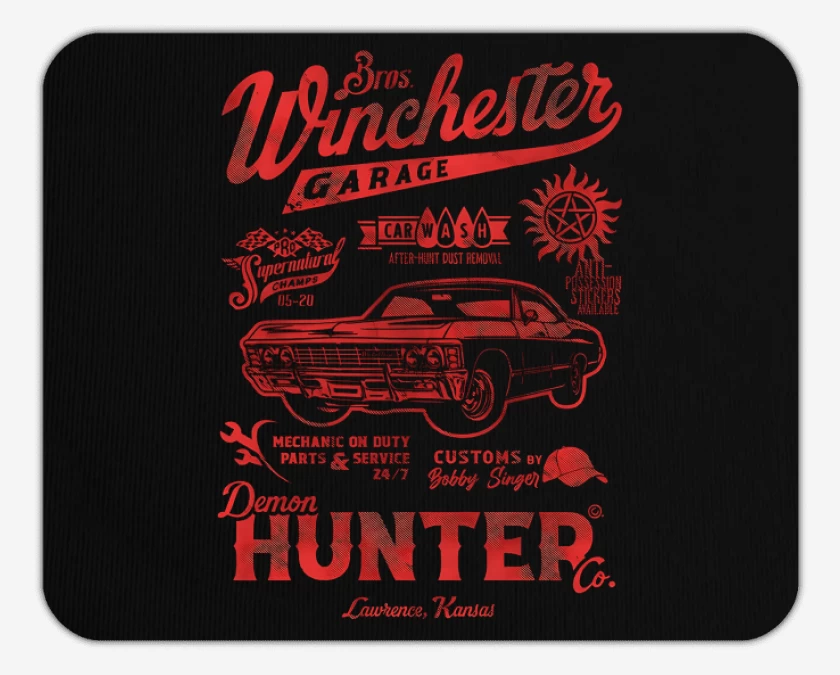 Mousepad Negro de Demon Hunter Garage