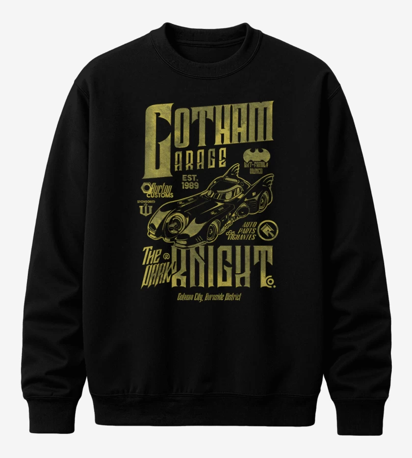 Poleron polo Negro de Gotham City Garage