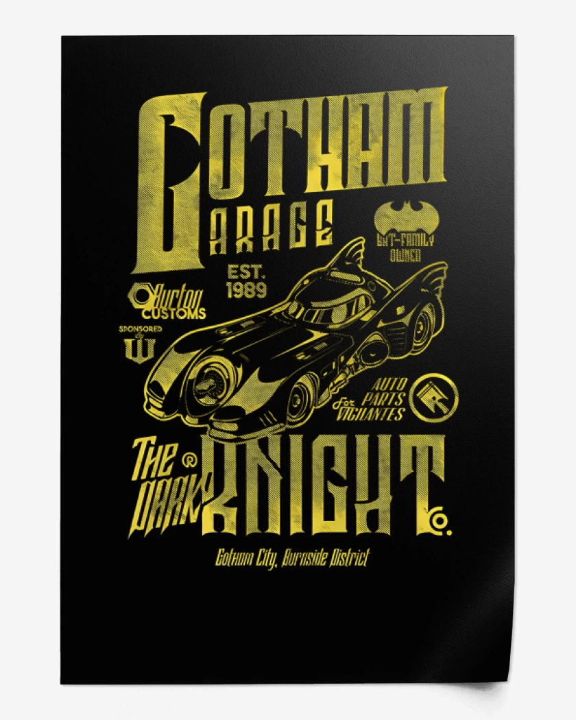 Print Negro de Gotham City Garage