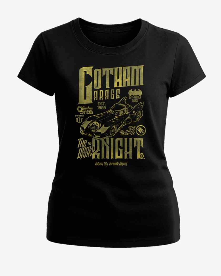 Polera de Mujer Negro de Gotham City Garage