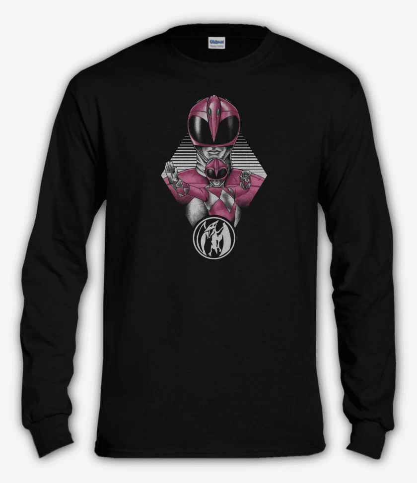 Polera manga larga Negro de Pink Ranger