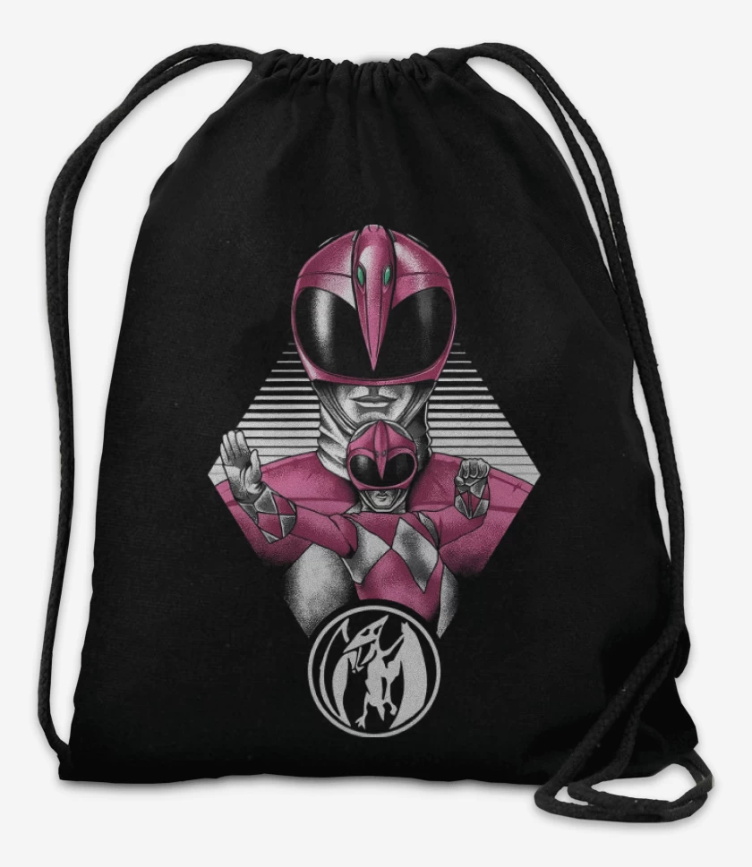 Mochila Negro de Pink Ranger