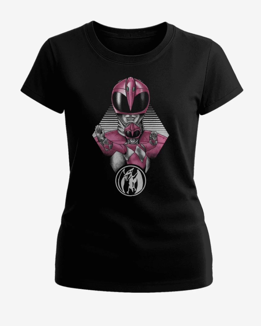 Polera de Mujer Negro de Pink Ranger