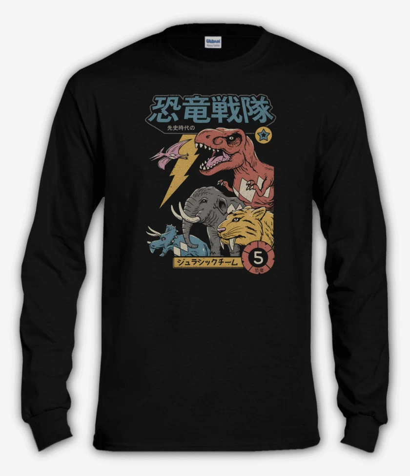 Polera manga larga Negro de Mighty Morphin