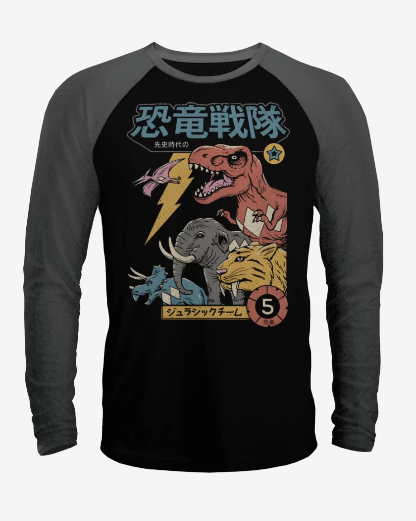 Polera Raglan Negro / Negro Heather de Mighty Morphin