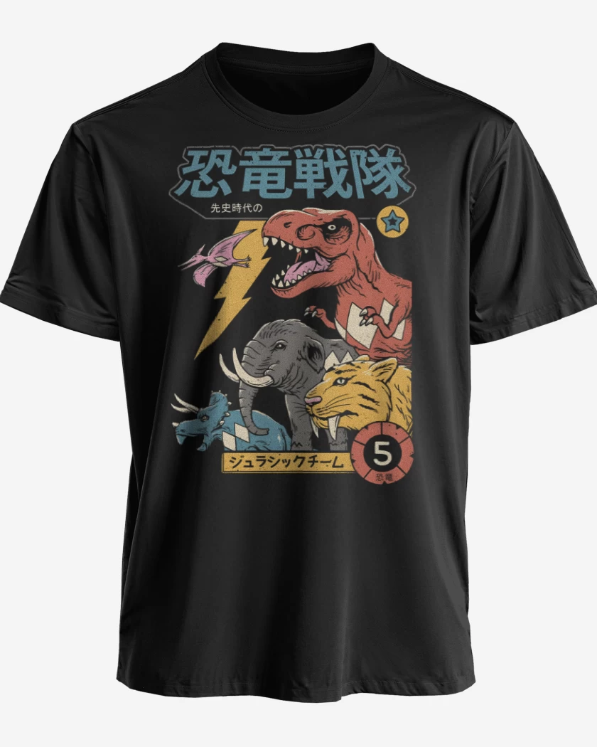 Polera premium Negro de Mighty Morphin