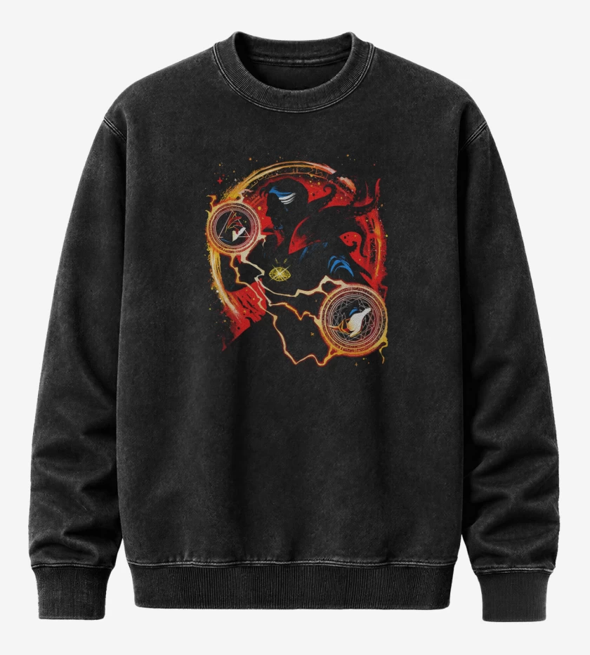 Poleron Polo Acid Wash Hechicero Supremo de la Locura