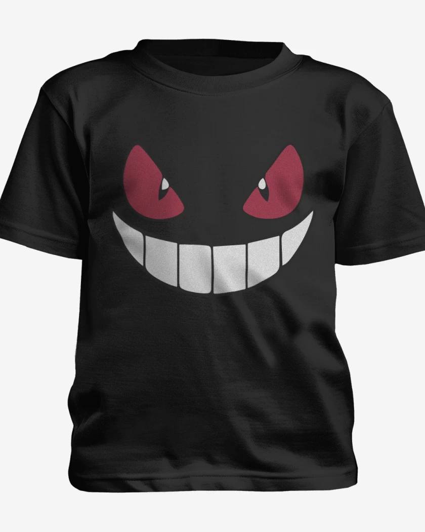 Polera de niño Negro de Gengar Face