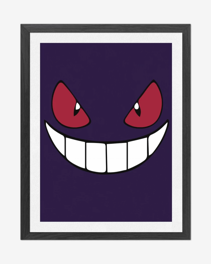 Cuadro decorativo Morado de Gengar Face