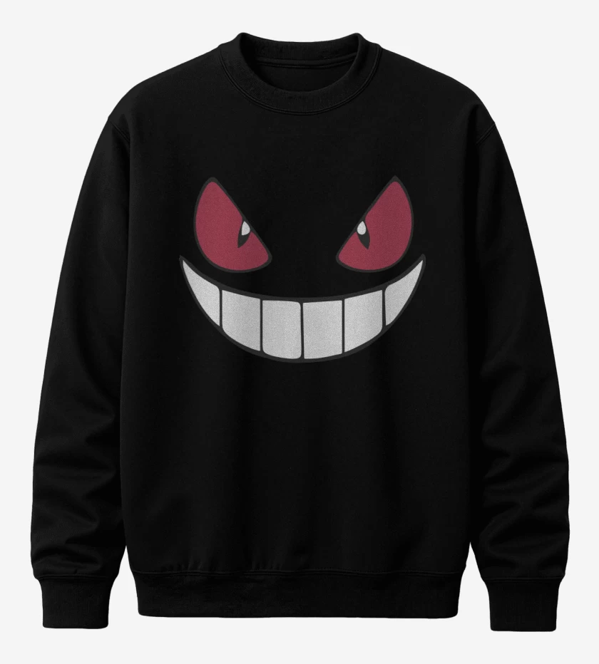 Poleron polo Negro de Gengar Face