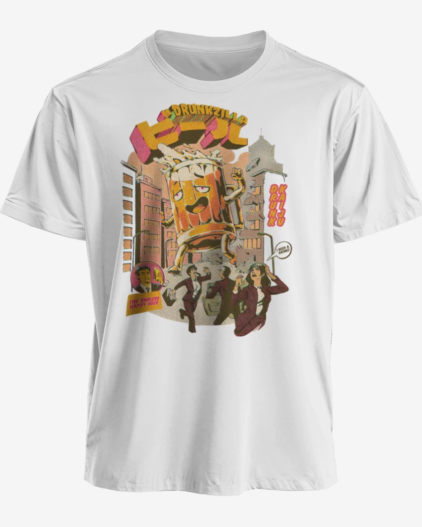 Polera premium Blanco de PilsenZilla