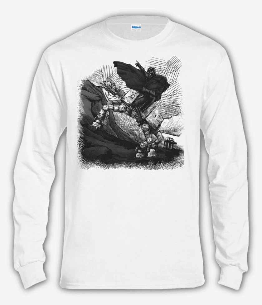 Polera manga larga Blanco de Darthpoleon