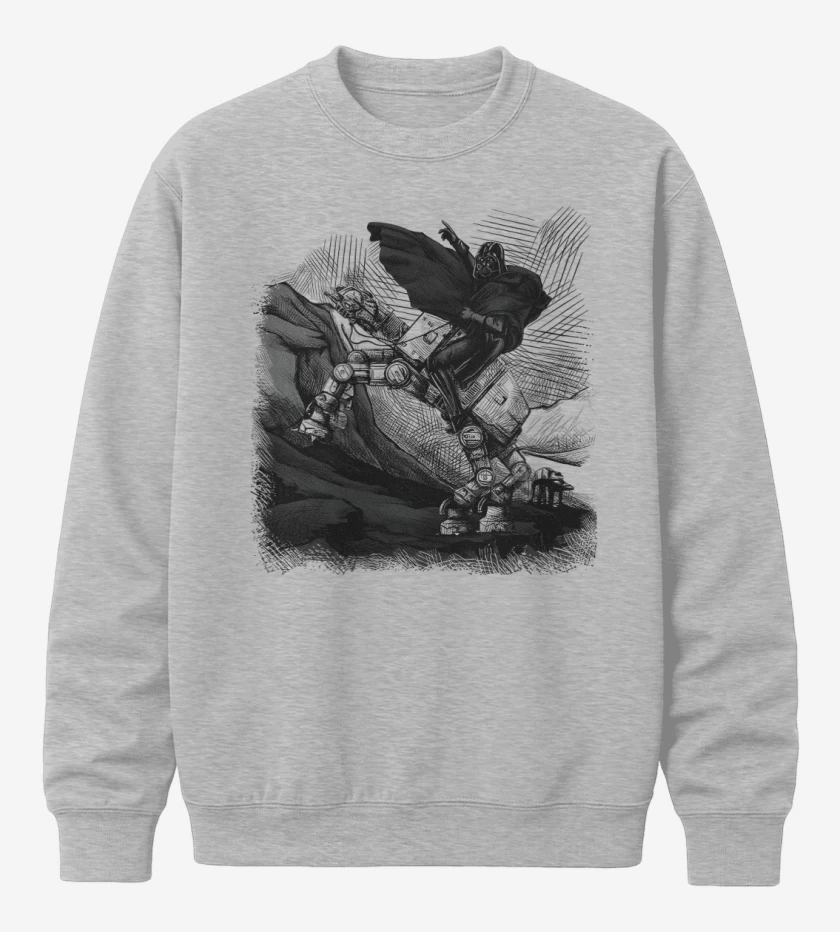 Poleron polo Gris Melange de Darthpoleon