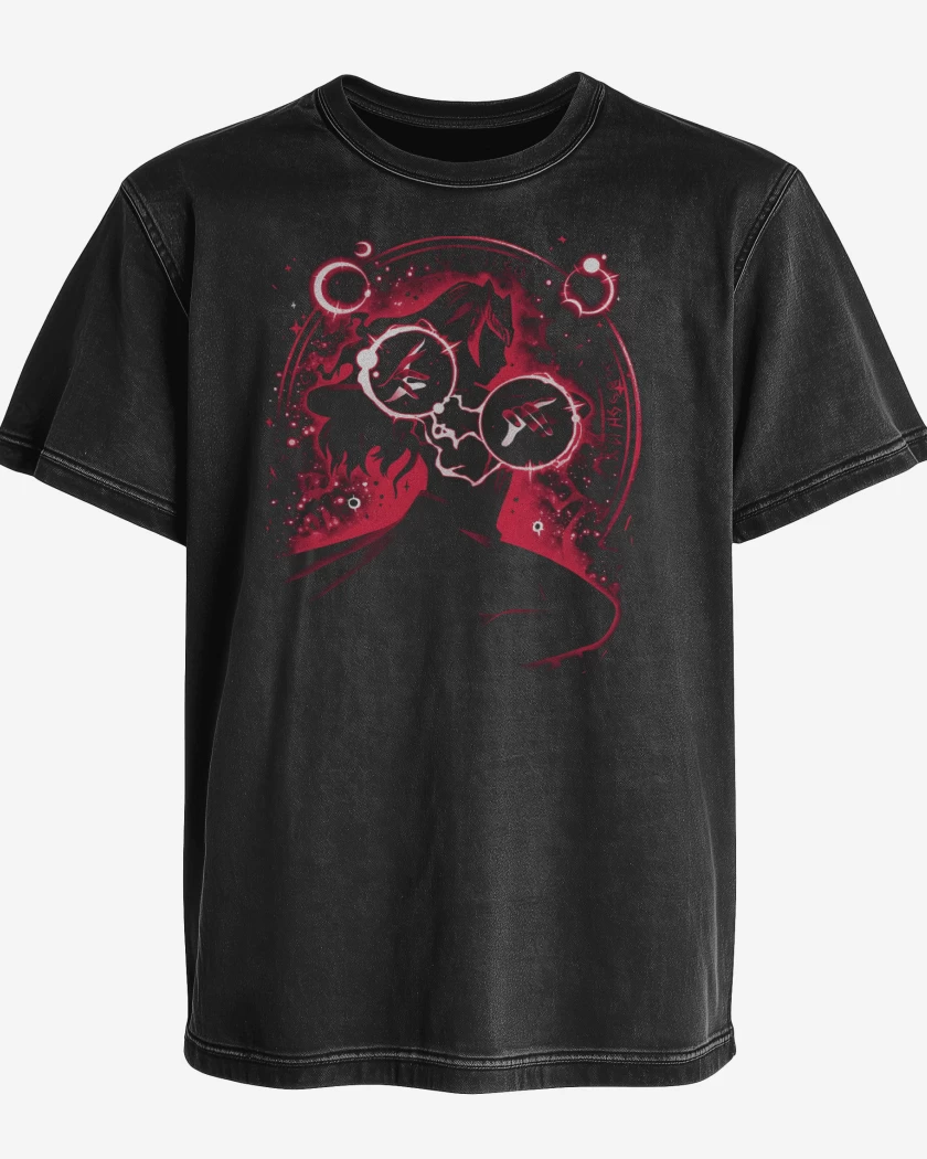 Polera desgastada Negro de Scarlet Chaos