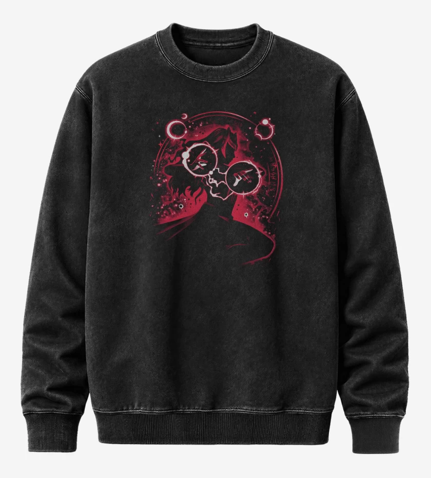 Poleron Polo Acid Wash Negro de Scarlet Chaos