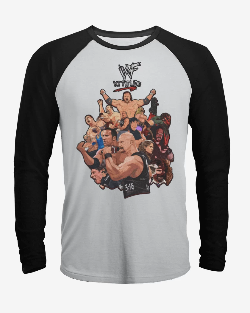 Polera Raglan WWF attitude