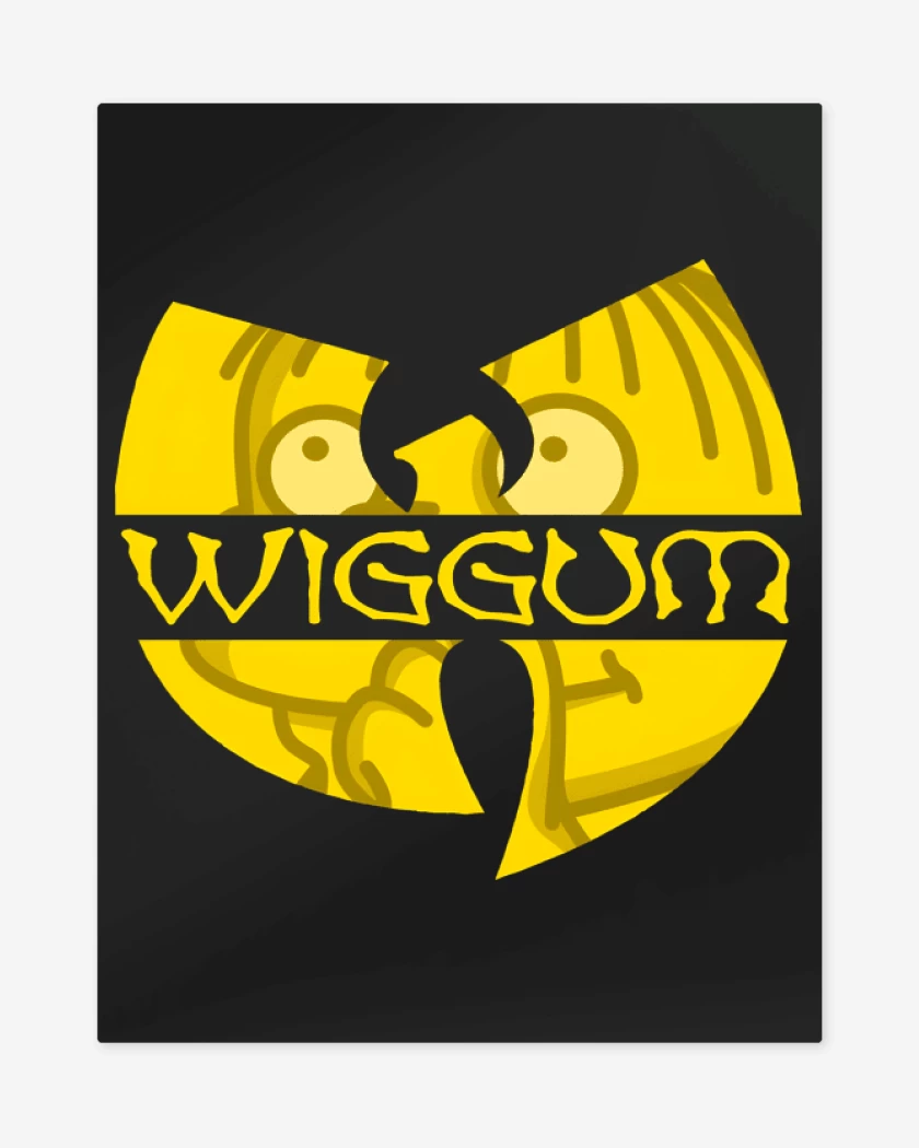 Print metalico Negro de Wiggum