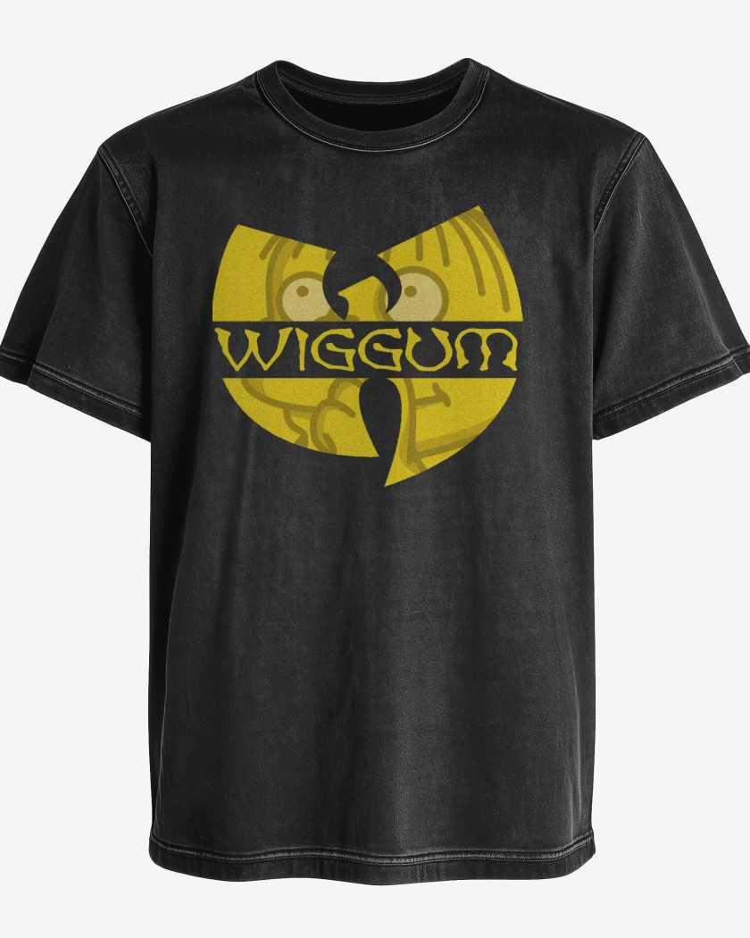 Polera desgastada Negro de Wiggum