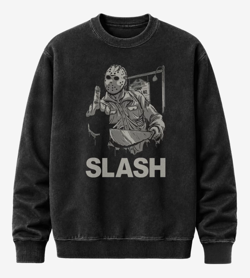 Poleron Polo Acid Wash Negro de Johnny Slash(er)