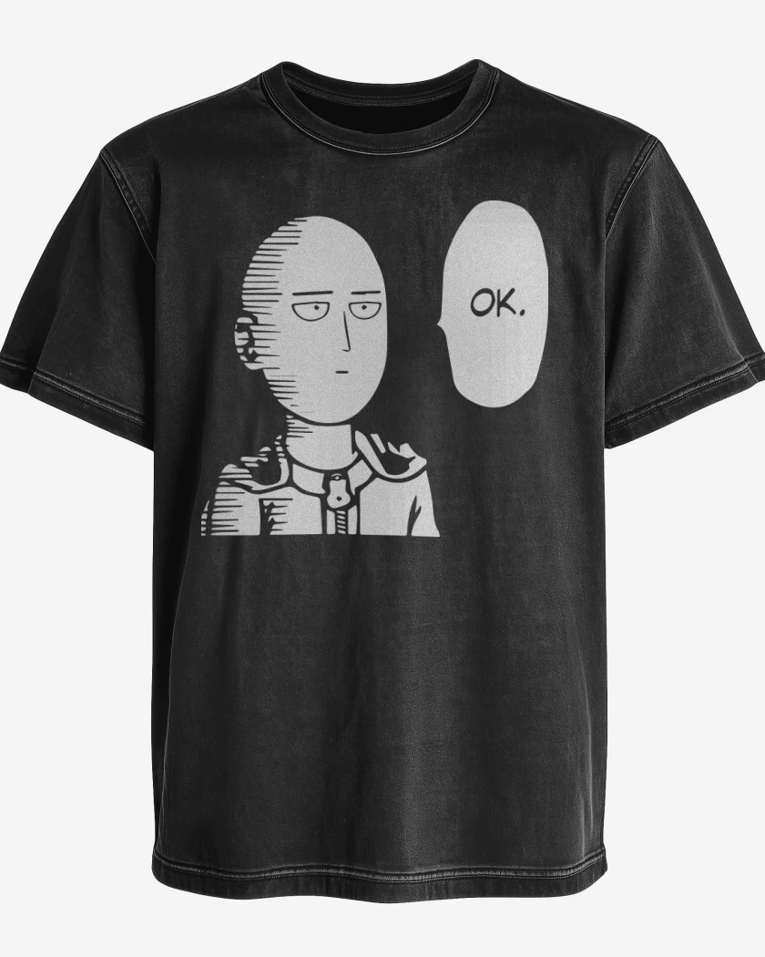 Polera desgastada Negro de Sait OK