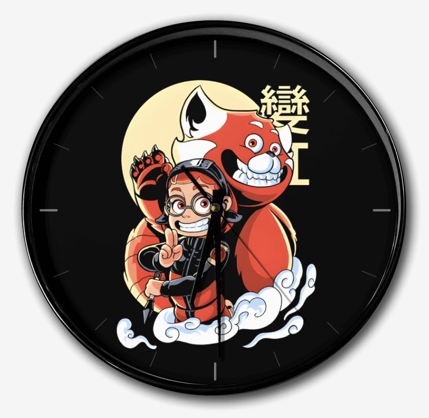 Reloj Panda Rojo de Nueve Colas