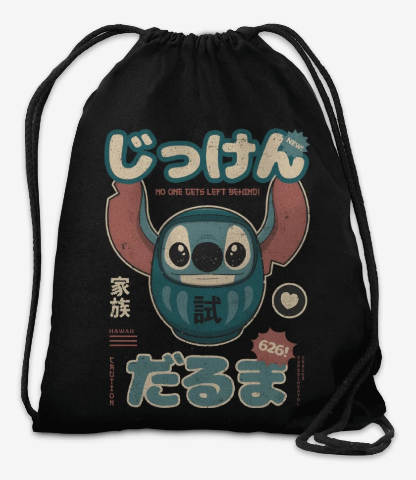 Mochila Negro de Stich Daruma